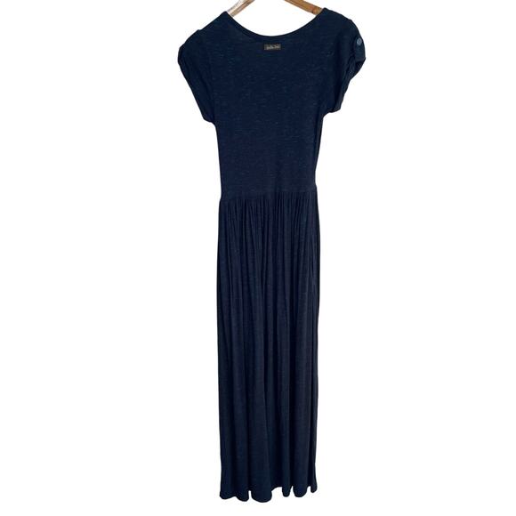 Matilda Jane Deep Water Dress S Womens Maxi Pleated Short Sleeve Button Detail - Picture 5 of 8